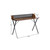 47" Brown and Black Wood and Metal X-Shape Computer Desk