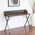 47" Brown and Black Wood and Metal X-Shape Computer Desk