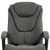 Set of Two Gray and Black Adjustable Height Swivel Rolling Executive Office Chair