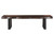 68" Dark Brown and Black Distressed Solid Wood Dining Bench