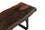 68" Dark Brown and Black Distressed Solid Wood Dining Bench