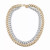 TWO-TONED DOUBLE CURB CHAIN NECKLACE