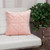 Homeroots Home Decor Pink Chunky Geo Stitched Velvet Decorative Throw Pillow, 20 x 20 Inches