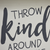 Wood Framed Wall Sign with Inspirational Quotes - Throw Kindness Around Like Confetti- Rustic Farmhouse Wood Wall Hanging Decor for Living Room Bedroom Dinning Room- Whitewashed- 10"W x 1"D x
