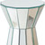 22" Silver Glass Round Mirrored End Table