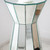 22" Silver Glass Round Mirrored End Table