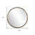 20" Antiqued Brass Round Metal Framed Accent Mirror