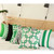 18" Green and White Geometric Throw Pillow Cover