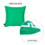 18" Green and White Geometric Throw Pillow Cover