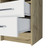 20" White Wood Two Drawer Nightstand