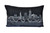 Homeroots Home Decor Cleveland Nighttime Skyline Lumbar Decorative Pillow, Black, 24 Inches