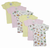 Bambini Girls Pastel Variety Short Sleeve Lap T-shirts 6 Pack