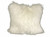 Homeroots Home Decor Creamy White Genuine Tibetan Lamb Fur Pillow with Microsuede Backing, 20 inches