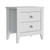 24" White Two Drawer Faux Wood Nightstand