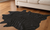 5' X 7' Black Cowhide Hand Knotted Area Rug