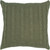 Homeroots Home Decor Olive Green Knit Sweater Stripe Down Throw Pillow, 18 x 18 Inches