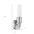 Silver Narrow Wall Light with Frosted Glass Shade