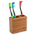 Traditional Solid Teak Rectangular Toothbrush Holder