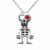 Love-Struck Red Eye Skeleton Necklace