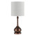 25" Rust Metal Table Lamp With Sand Drum Shade