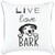 Black and White Live Love Bark Modern Throw Pillow - 808230118331