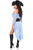 Top Drawer 4 PC Lt Blue Premium Pirate Corset Costume