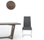 Set of Four Gray and Silver Upholstered Leather Dining Side Chairs