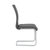 Set of Four Gray and Silver Upholstered Leather Dining Side Chairs