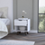 19" White Wood One Drawer Nightstand
