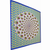 Yellow Geometric Design Peacock Tapestry