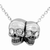 Siamese Skulls Necklace