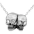 Siamese Skulls Necklace