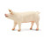 Large White Pig Figurine