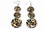 Leopard Print Three Tier Mother Of Pearl Earrings