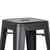 30" Matte Black Backless Metal Barstool With A Set Of 2