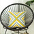 Homeroots Home Decor Yellow And Gray Triangle Geometric Throw Pillow, 18x18 Inches