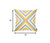 Homeroots Home Decor Yellow And Gray Triangle Geometric Throw Pillow, 18x18 Inches