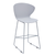 Set of Two 26" Gray Heavy Duty Plastic and Metal Low Back Counter Height Bar Chairs