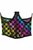 Lavish Checkers Print Mesh Open Cup Waist Cincher
