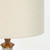 27" Silver Metallic Glass LED Table Lamp With Ivory Drum Shade