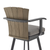 40" Charcoal Metal Swivel Outdoor Counter Height Bar chair with Footrest