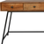 47" Natural and Black Solid Wood Writing Desk With Three Drawers