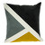 20" X 20" Black Geometric Zippered 100% Cotton Throw Pillow - 606114685340