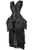 Top Drawer Steel Boned Black Lace Victorian Bustle Corset Dress