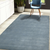 4' X 6' Light Blue Wool Hand Woven Area Rug