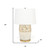 22" White and Gold Mercury Glass Table Lamp With White Cone Shade