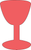 Red Sticky Shape Notepad Wine Glass
