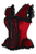 Top Drawer Dark Red Velvet & Lace Steel Boned Corset with Cap Sleeves