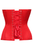 Top Drawer Red Satin Steel Boned Overbust Corset
