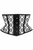Lavish Skull Print Satin Mini Cincher Corset